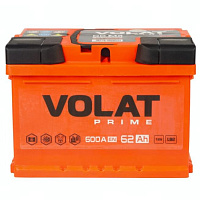 Аккумулятор VOLAT Prime (62 Ah) 600 A, 12 V Прямая, L+ LB2 VP621