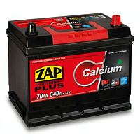 Аккумулятор ZAP PLUS (70 Ah) 540 A, 12 V Обратная, R+ D26