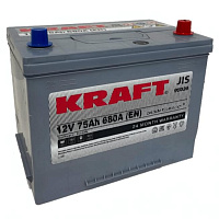 Аккумулятор KRAFT (75 Ah) 680 A, 12 V Обратная, R+ S N50 070 10B09