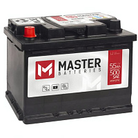 Аккумулятор MASTER BATTERIES (55 Ah) 480 A, 12 V Прямая, L+ L2 MB551E