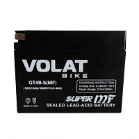 Аккумулятор для мотоцикла ZUBR (2.5 Ah) 40 A, 12 V Обратная, R+ GT4B-5 GT4B-5 (MF)