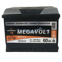 Аккумулятор MEGAVOLT (60 Ah) 540 A, 12 V Обратная, R+ L2