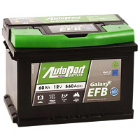 Аккумулятор AUTOPART GALAXY EFB (60 Ah) 560 А, 12 V Обратная, R+ LB2 ARL560-280