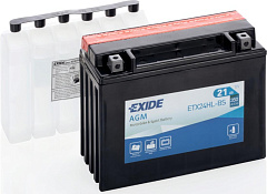 Аккумулятор EXIDE AGM moto 21Ah 350A евр (205x87x162)