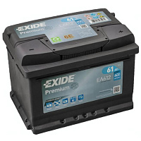 Аккумулятор EXIDE PREMIUM (61 Ah) 600 A, 12 V Обратная, R+ LB2 EA612