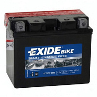 Аккумулятор для мотоцикла EXIDE BIKE (6 Ah) 100 A, 12 V Обратная, R+ YTX7L-BS YTX7L-BS