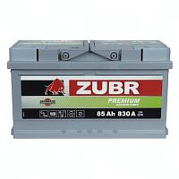 Аккумулятор ZUBR (85 Ah) 830 A, 12 V Обратная, R+ LB4 1014101