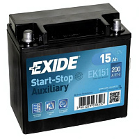 Аккумулятор для мотоцикла EXIDE BIKE (15 Ah) 200 A, 12 V Прямая, L+ YTX14-BS EK151