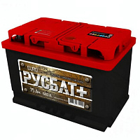 Аккумулятор Русбат плюс 6СТ (75 Ah) 680 A, 12 V Обратная, R+ L3