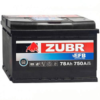 Аккумулятор Зубр EFB / 78Ah / 750А