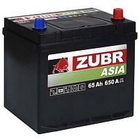 Аккумулятор ZUBR Premium Asia (65 Ah) 650 A, 12 V Обратная, R+ D23 ZU650JP