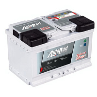 Аккумулятор GALAXY SILVER (75 Ah) 750 A, 12 V Обратная, R+ LB3