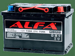 Автомобильный аккумулятор ALFA Hybrid 75Ah 720A R+