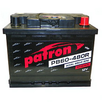 Аккумулятор Patron PB (60 Ah) 480 A, 12 V Обратная, R+ L2