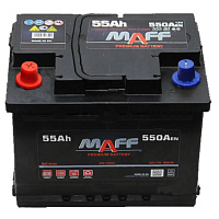 Аккумулятор MAFF Premium (55 Ah) 550 A, 12 V Прямая, L+ L2