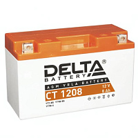 Аккумулятор для мотоцикла DELTA (8 Ah) 130 A, 12 V Прямая, L+ YT7B-BS CT 1208