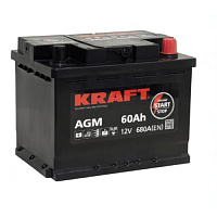 Аккумулятор Kraft AGM / 60Ah / 680А