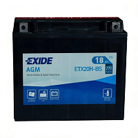 Аккумулятор для мотоцикла EXIDE (18 Ah) 270 A, 12 V Обратная, R+ ETX20HL-BS ETX20HL-BS