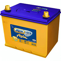 Аккумулятор AKOM Asia EFB 75 Ah, 750 A, 12 V Обратная, R+ D26