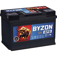 Аккумулятор BYZON EFB 75 Ah, 750 A, 12 V Обратная, R+ L3