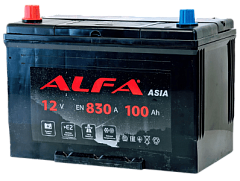 Автомобильный аккумулятор ALFA Asia 100Ah 830A L+