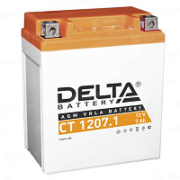 Аккумулятор для мотоцикла DELTA CT, 12V, 7Ah, 100A, Обратная полярность, R+, YTX7L-BS