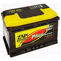 Аккумулятор ZAP PLUS (74 Ah) 680 A, 12 V Прямая, L+ L3 ZAP-574 14